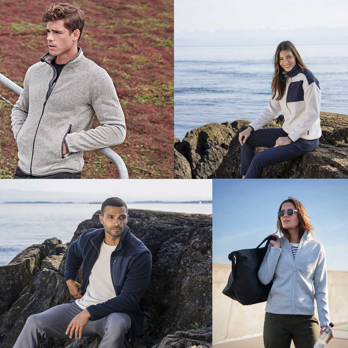 model-foto-fleece Fleece jakker fra Tee Jays, Nimbus og Craft.